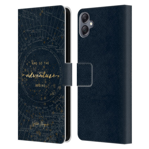 Nature Magick So The Adventure Begins Quote Star Map Leather Book Wallet Case Cover For Samsung Galaxy A05