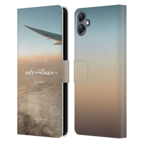 Nature Magick So The Adventure Begins Quote Airplane Leather Book Wallet Case Cover For Samsung Galaxy A05