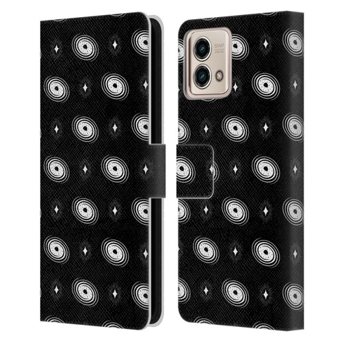 Haroulita Celestial Black And White Galaxy Leather Book Wallet Case Cover For Motorola Moto G Stylus 5G 2023