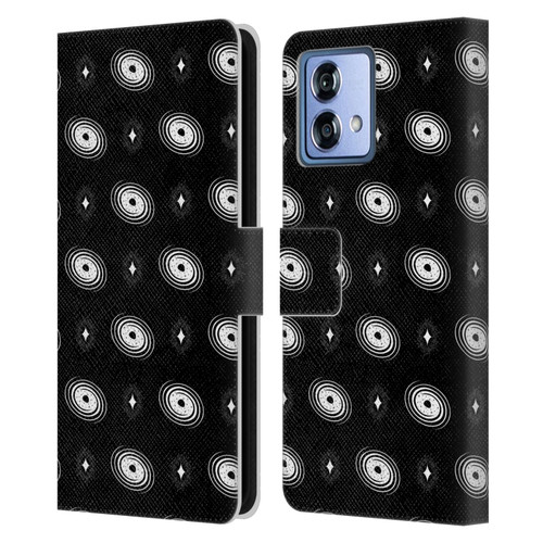 Haroulita Celestial Black And White Galaxy Leather Book Wallet Case Cover For Motorola Moto G84 5G