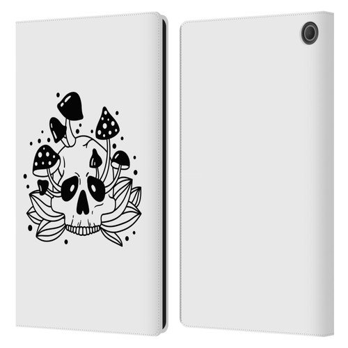 Haroulita Celestial Tattoo Skull Leather Book Wallet Case Cover For Amazon Fire Max 11 2023