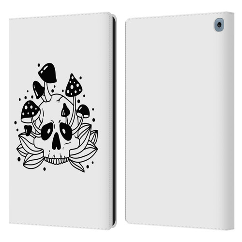 Haroulita Celestial Tattoo Skull Leather Book Wallet Case Cover For Amazon Fire HD 10 / Plus 2021