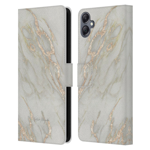 Nature Magick Marble Metallics Gold Leather Book Wallet Case Cover For Samsung Galaxy A05