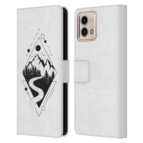 Haroulita Celestial Tattoo Mountain Leather Book Wallet Case Cover For Motorola Moto G Stylus 5G 2023