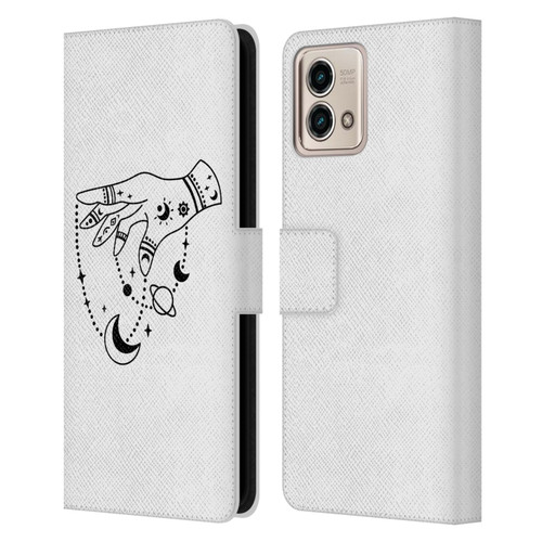 Haroulita Celestial Tattoo Puppet Universe Leather Book Wallet Case Cover For Motorola Moto G Stylus 5G 2023