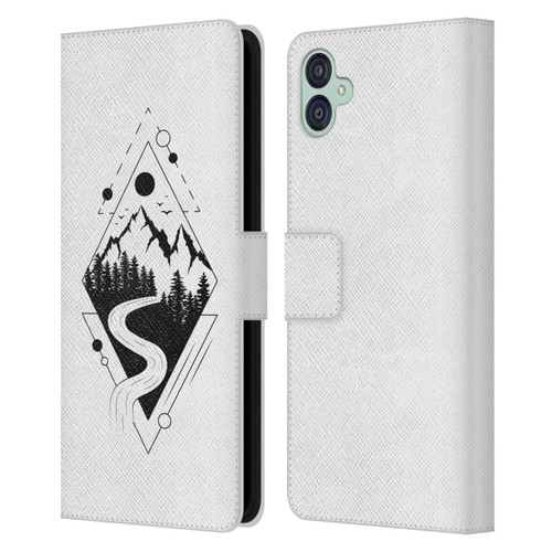 Haroulita Celestial Tattoo Mountain Leather Book Wallet Case Cover For Samsung Galaxy M04 5G / A04e
