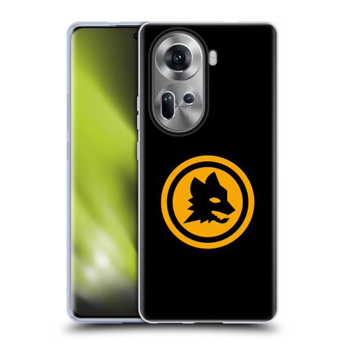 AS Roma Crest Graphics Black And Gold Soft Gel Case for OPPO Reno11