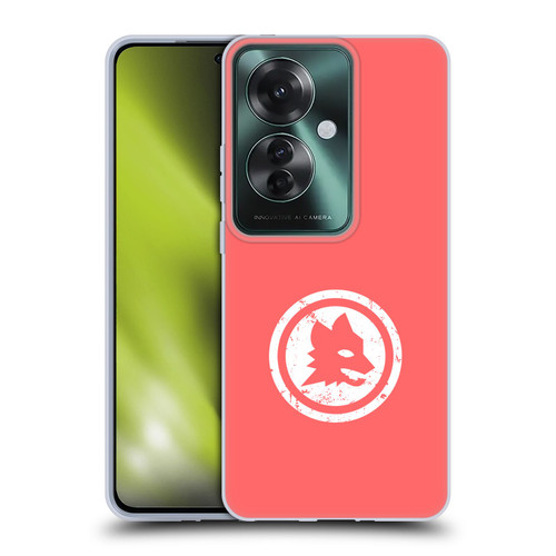 AS Roma Crest Graphics Pink Distressed Soft Gel Case for OPPO Reno11 F 5G / F25 Pro 5G