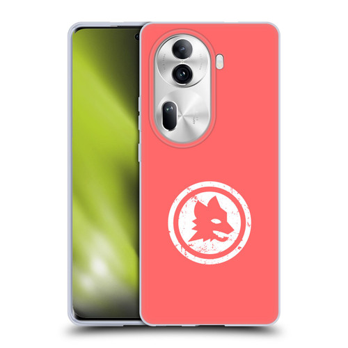 AS Roma Crest Graphics Pink Distressed Soft Gel Case for OPPO Reno11 Pro
