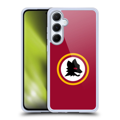 AS Roma Crest Graphics Wolf Circle Soft Gel Case for Samsung Galaxy A55 5G