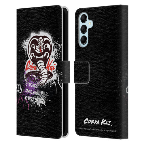 Cobra Kai Composed Art No Mercy Logo Leather Book Wallet Case Cover For Samsung Galaxy M14 5G