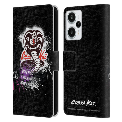 Cobra Kai Composed Art No Mercy Logo Leather Book Wallet Case Cover For Xiaomi Redmi Note 12T