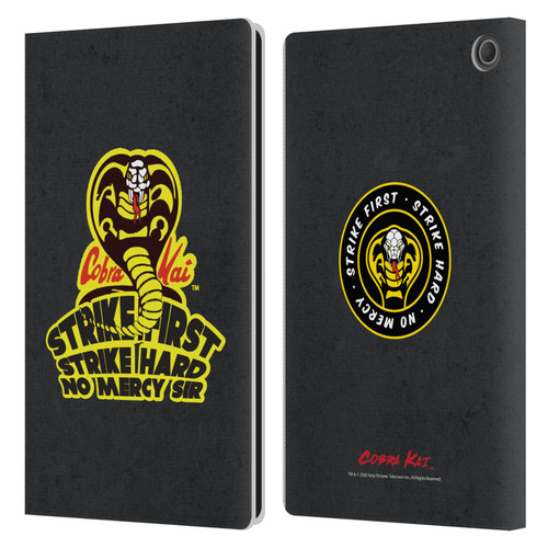 Cobra Kai Graphics 2 Strike Hard Logo Leather Book Wallet Case Cover For Amazon Fire Max 11 2023