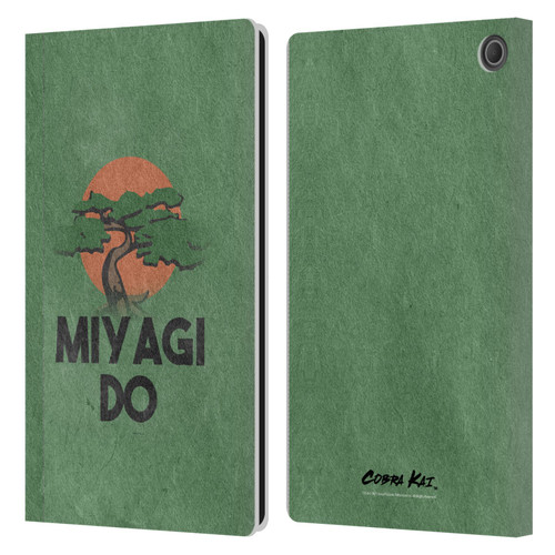 Cobra Kai Season 4 Key Art Team Miyagi Do Leather Book Wallet Case Cover For Amazon Fire Max 11 2023