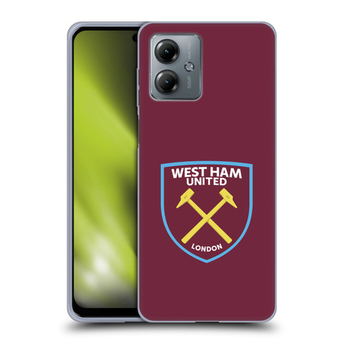 West Ham United FC Crest Full Colour Soft Gel Case for Motorola Moto G14