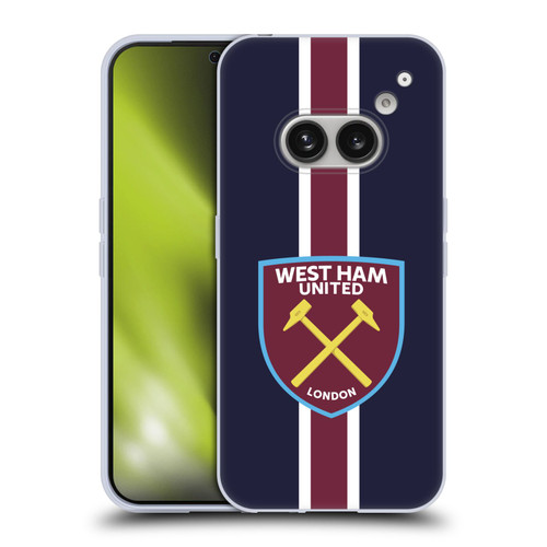 West Ham United FC Crest Stripes Soft Gel Case for Nothing Phone (2a)