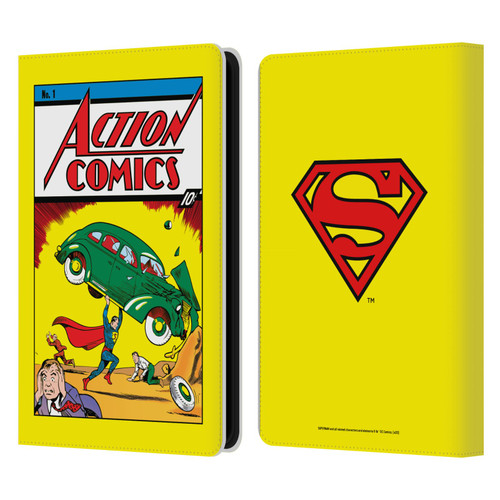 Superman DC Comics Famous Comic Book Covers Action Comics 1 Leather Book Wallet Case Cover For Amazon Kindle Paperwhite 5 (2021)