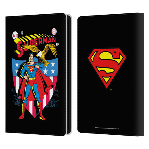 Superman DC Comics Famous Comic Book Covers Number 14 Leather Book Wallet Case Cover For Amazon Kindle Paperwhite 5 (2021)