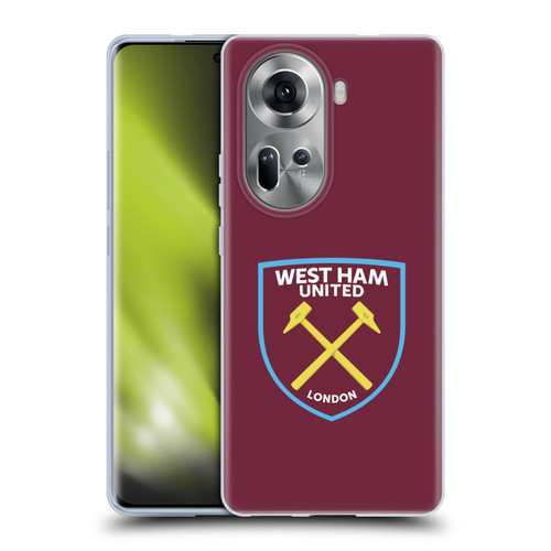 West Ham United FC Crest Full Colour Soft Gel Case for OPPO Reno11