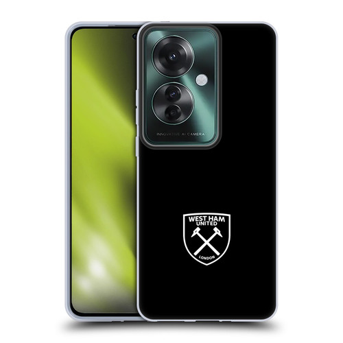 West Ham United FC Crest White Logo Soft Gel Case for OPPO Reno11 F 5G / F25 Pro 5G