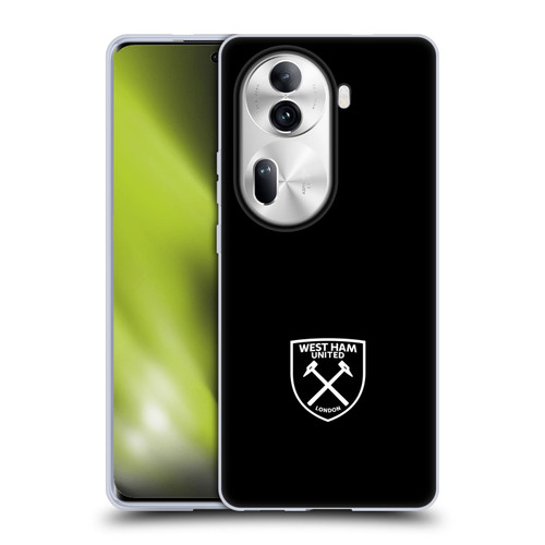 West Ham United FC Crest White Logo Soft Gel Case for OPPO Reno11 Pro