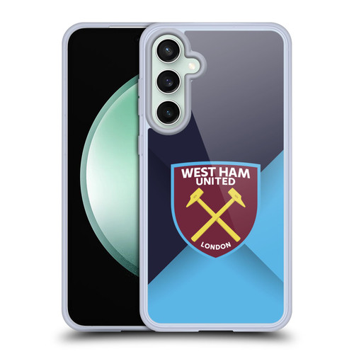 West Ham United FC Crest Blue Gradient Soft Gel Case for Samsung Galaxy S23 FE 5G