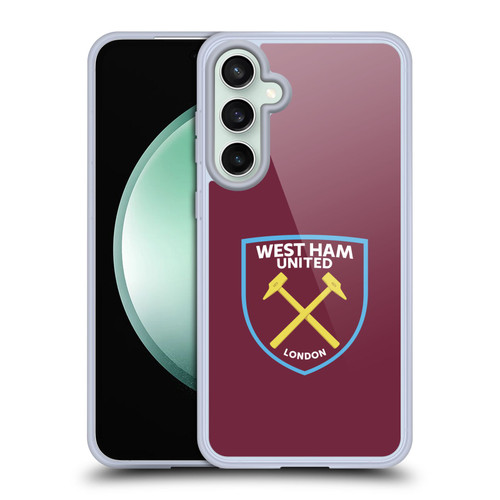 West Ham United FC Crest Full Colour Soft Gel Case for Samsung Galaxy S23 FE 5G