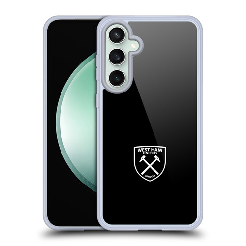 West Ham United FC Crest White Logo Soft Gel Case for Samsung Galaxy S23 FE 5G