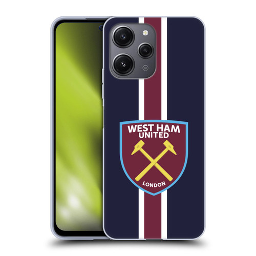West Ham United FC Crest Stripes Soft Gel Case for Xiaomi Redmi 12