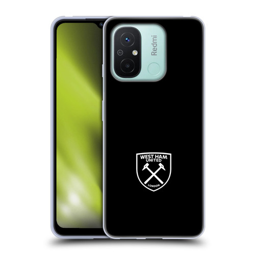 West Ham United FC Crest White Logo Soft Gel Case for Xiaomi Redmi 12C