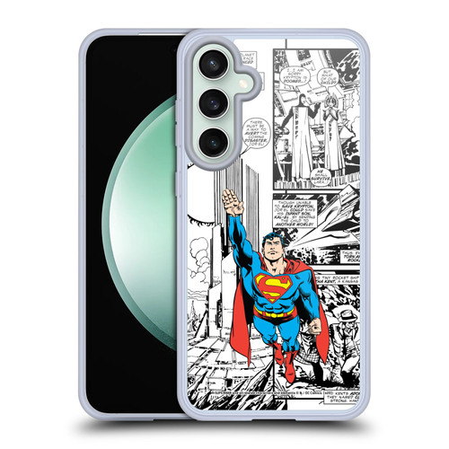 Superman DC Comics Comicbook Art Flight Soft Gel Case for Samsung Galaxy S23 FE 5G & MagSafe