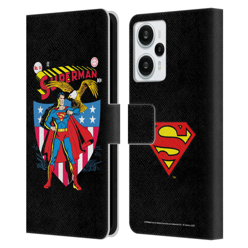 Superman DC Comics Famous Comic Book Covers Number 14 Leather Book Wallet Case Cover For Xiaomi Redmi Note 12T