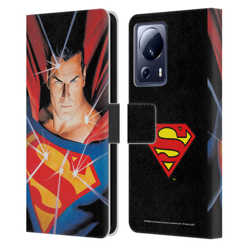 Superman DC Comics Famous Comic Book Covers Alex Ross Mythology Leather Book Wallet Case Cover For Xiaomi 13 Lite 5G