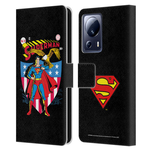 Superman DC Comics Famous Comic Book Covers Number 14 Leather Book Wallet Case Cover For Xiaomi 13 Lite 5G