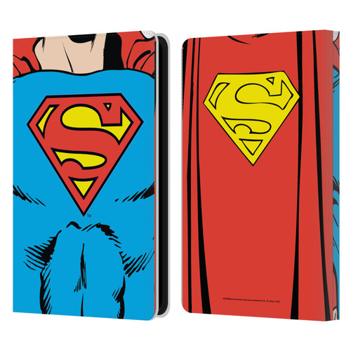 Superman DC Comics Logos Classic Costume Leather Book Wallet Case Cover For Amazon Kindle Paperwhite 5 (2021)