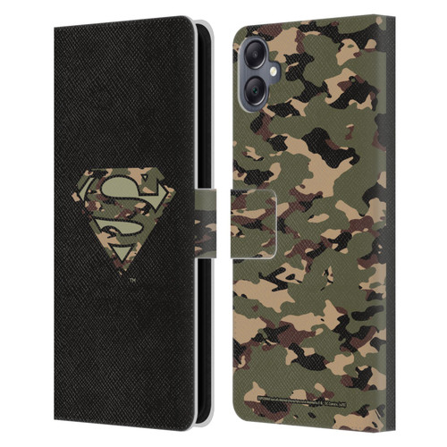 Superman DC Comics Logos Camouflage Leather Book Wallet Case Cover For Samsung Galaxy A05