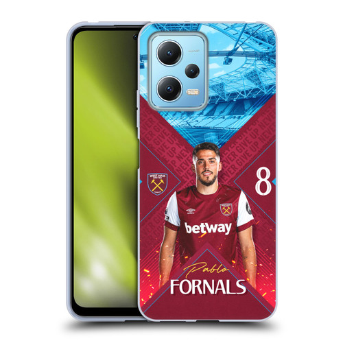 West Ham United FC 2023/24 First Team Pablo Fornals Soft Gel Case for Xiaomi Redmi Note 12 5G