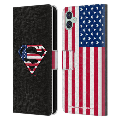 Superman DC Comics Logos U.S. Flag 2 Leather Book Wallet Case Cover For Samsung Galaxy M04 5G / A04e