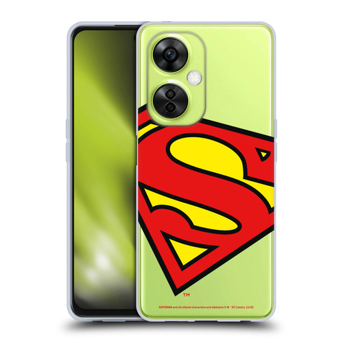 Superman DC Comics Logos Oversized Soft Gel Case for OnePlus Nord CE 3 Lite 5G