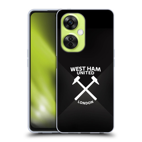 West Ham United FC Hammer Marque Kit Black & White Gradient Soft Gel Case for OnePlus Nord CE 3 Lite 5G
