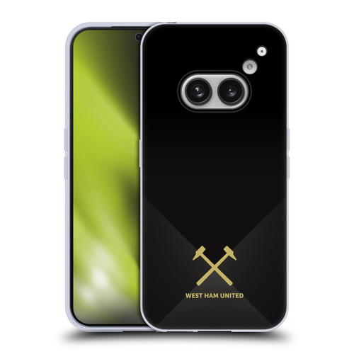 West Ham United FC Hammer Marque Kit Black & Gold Soft Gel Case for Nothing Phone (2a)