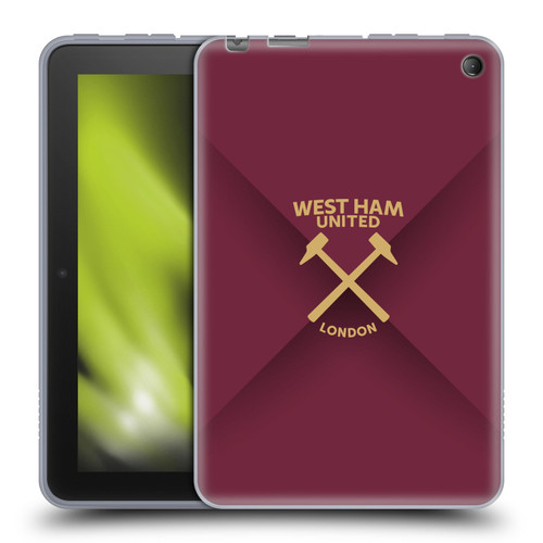 West Ham United FC Hammer Marque Kit Gradient Soft Gel Case for Amazon Fire 7 2022