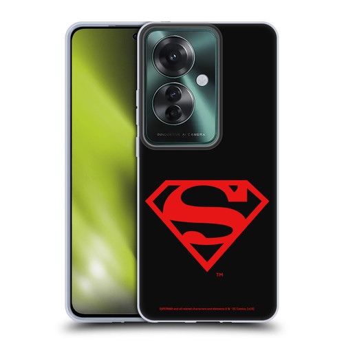 Superman DC Comics Logos Black And Red Soft Gel Case for OPPO Reno11 F 5G / F25 Pro 5G