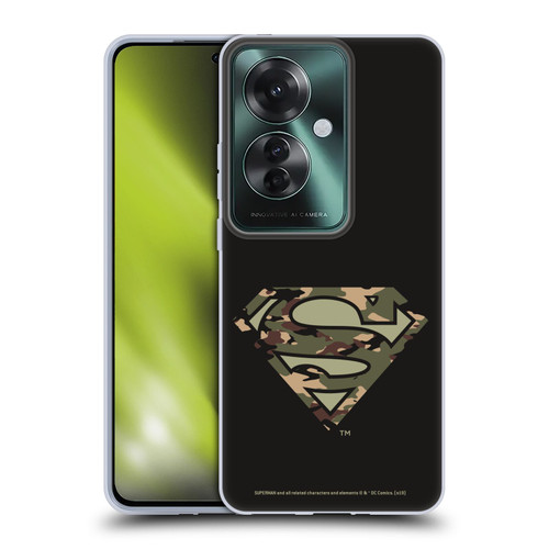 Superman DC Comics Logos Camouflage Soft Gel Case for OPPO Reno11 F 5G / F25 Pro 5G