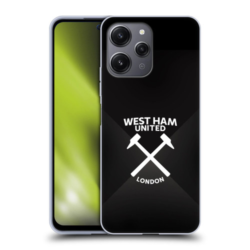 West Ham United FC Hammer Marque Kit Black & White Gradient Soft Gel Case for Xiaomi Redmi 12