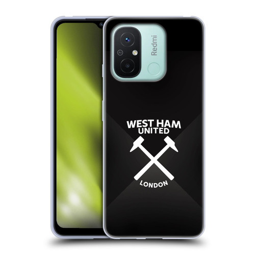 West Ham United FC Hammer Marque Kit Black & White Gradient Soft Gel Case for Xiaomi Redmi 12C