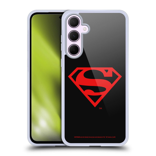 Superman DC Comics Logos Black And Red Soft Gel Case for Samsung Galaxy A35 5G