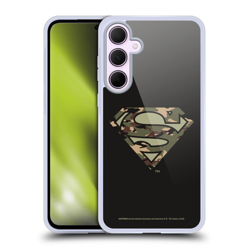 Superman DC Comics Logos Camouflage Soft Gel Case for Samsung Galaxy A35 5G