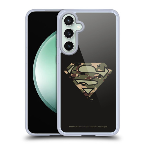 Superman DC Comics Logos Camouflage Soft Gel Case for Samsung Galaxy S23 FE 5G