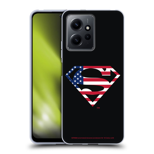 Superman DC Comics Logos U.S. Flag 2 Soft Gel Case for Xiaomi Redmi Note 12 4G